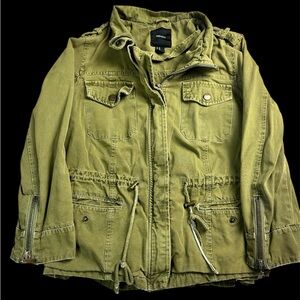 🪖💚 Forever 21 Olive Utility Anorak Jacket Medium Military Chic 💚🪖